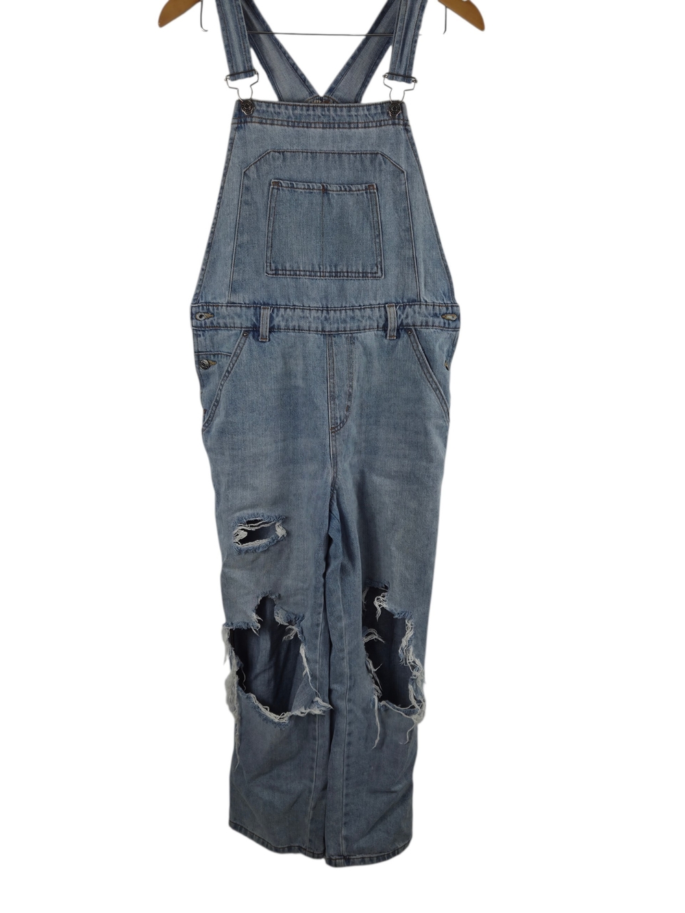 wild fable Distressed Blue Denim Overalls Jumpsuit